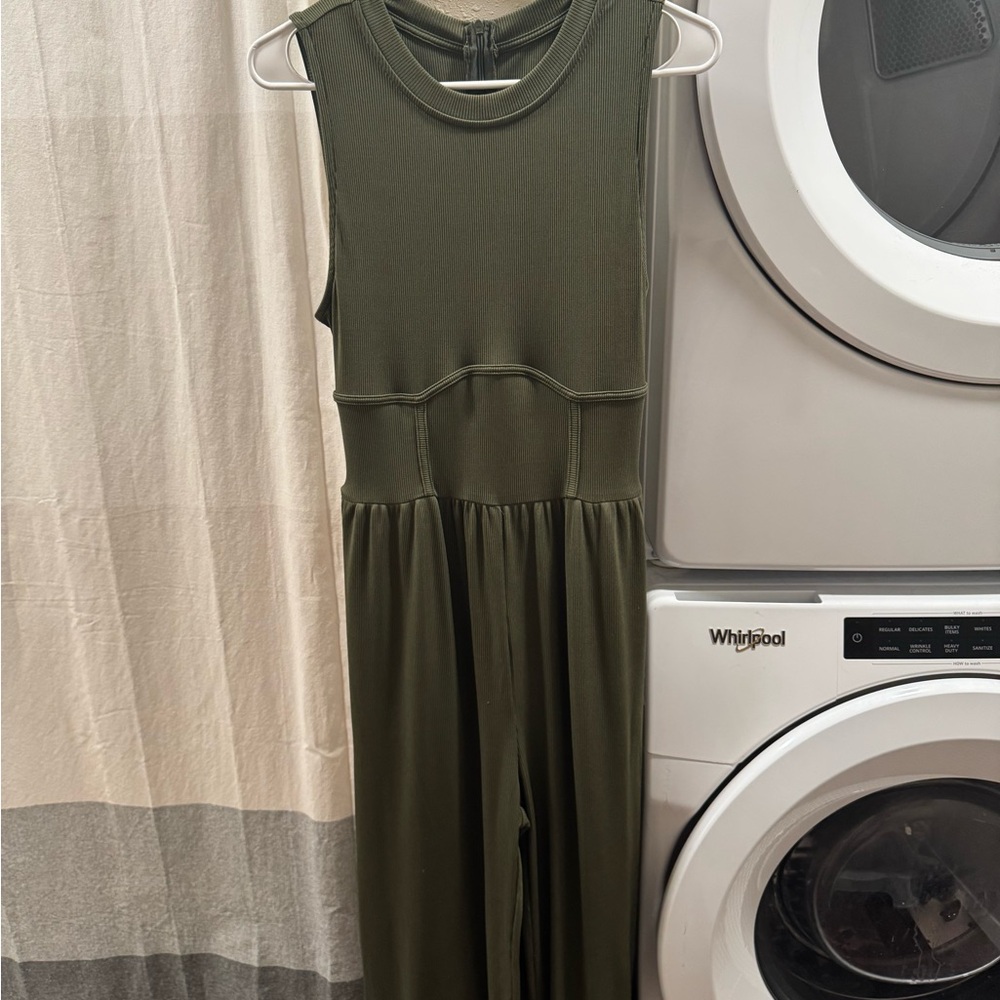 Cider Olive Green Jumpsuit